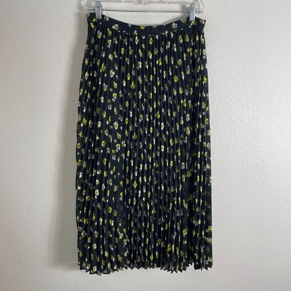 NEW Banana Republic Womens 8 Pleated Midi Skirt Floral Print Side Zip Closure - Picture 10 of 10